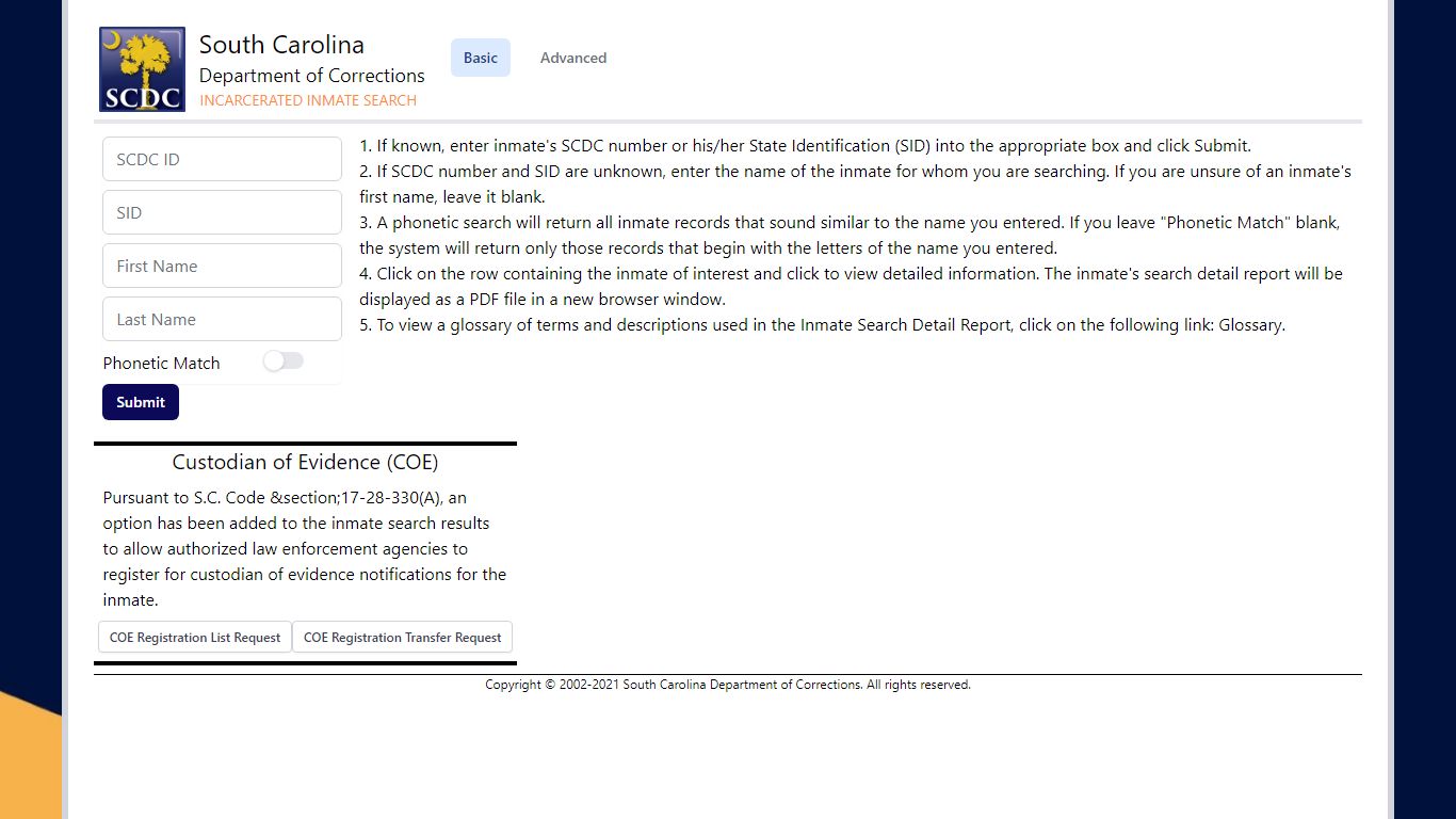 Incarcerated Inmate Search - SCDC | South Carolina ...